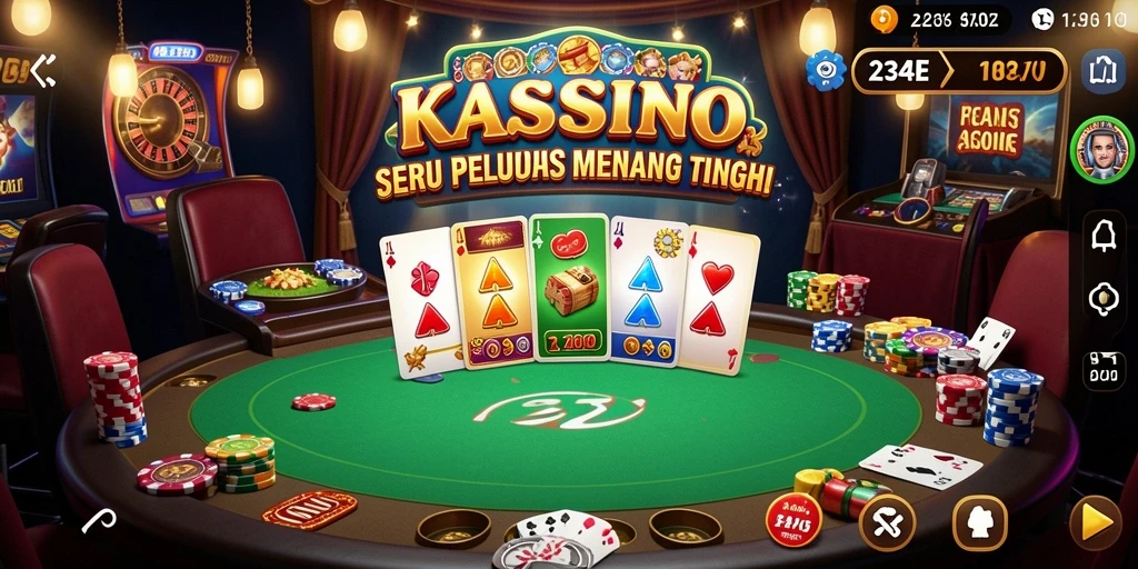 Tampilan gameplay mencengangkan dari 234E dengan suasana Kasino yang menawan.