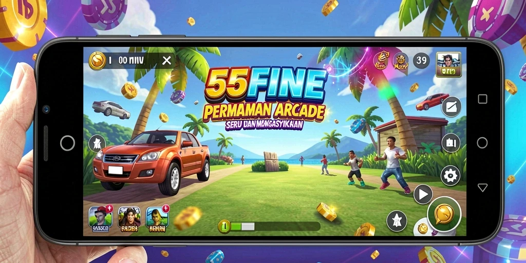 Tampilan gameplay seru di 55FIVE dengan aksi cepat dan menantang.