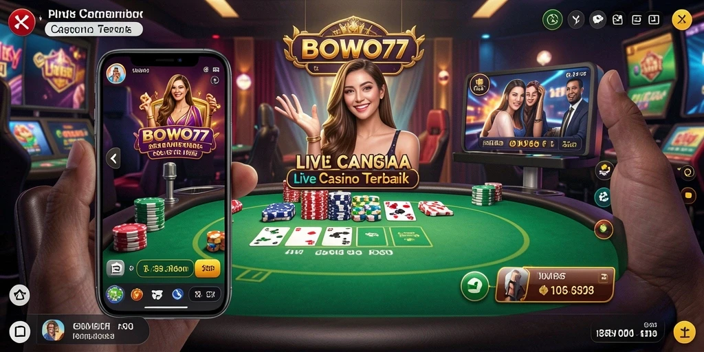 Tampilan gameplay Live Casino yang mendebarkan dan interaktif.