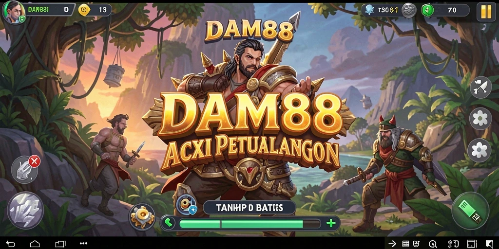 Tampilan aksi mendebarkan dalam game DAM88 dengan karakter unik dan pertempuran seru.