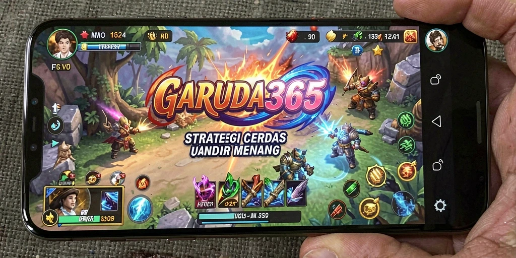 Screenshot utama GARUDA365 menampilkan aksi strategis dalam game.