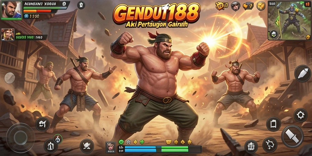 Tampilan gameplay seru dengan aksi pertarungan intens.
