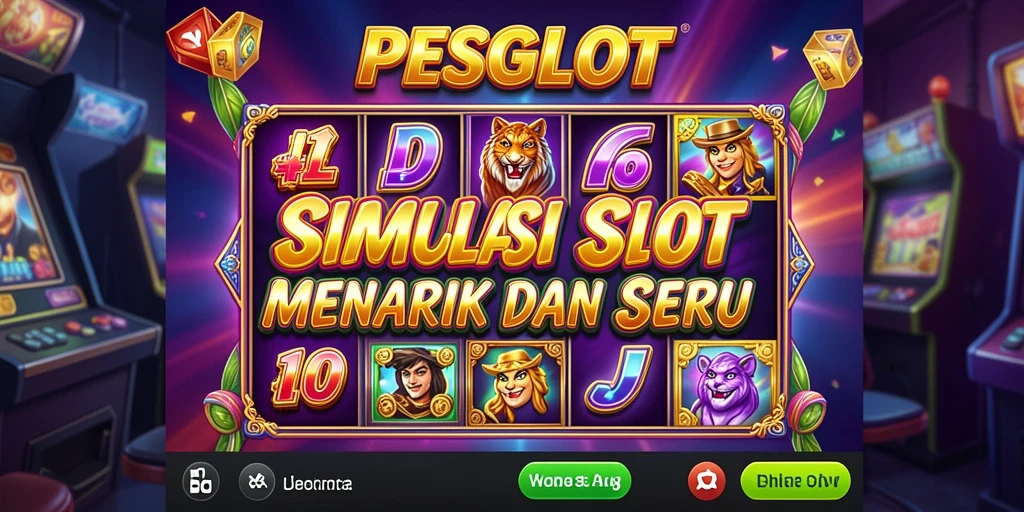Tampilan gameplay PESGSLOT menampilkan mesin slot penuh warna dan interaksi seru.