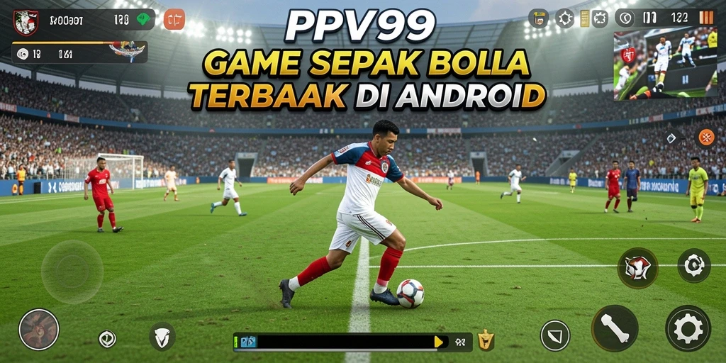 Tampilan gameplay PPV99 saat pertandingan sepak bola yang intens.