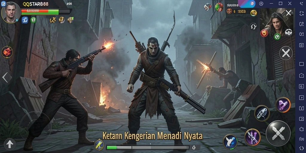 Screenshot menunjukkan gameplay Horror yang menegangkan di QQSTAR88.