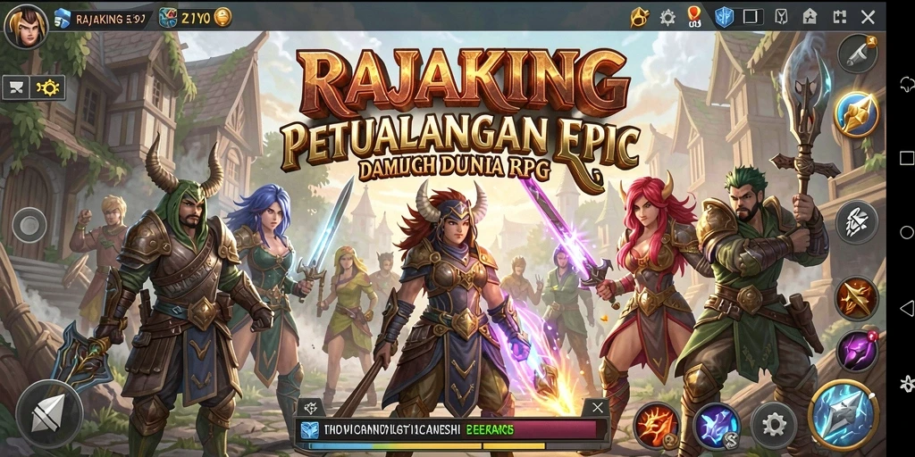 Tampilan gameplay seru di dunia fantasi RAJAKING.