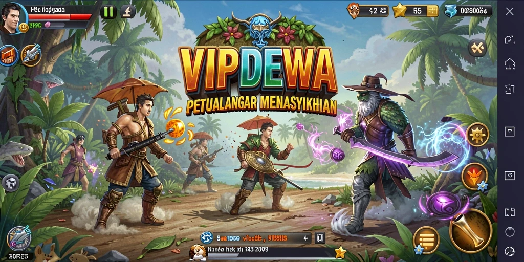 Gameplay seru dalam <strong>VIPDEWA</strong> yang penuh petualangan dan tantangan.