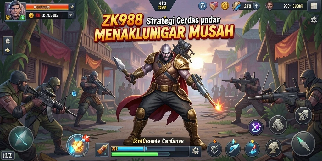 Screenshot gameplay ZK988 menunjukkan aksi seru dalam strategi pertempuran.